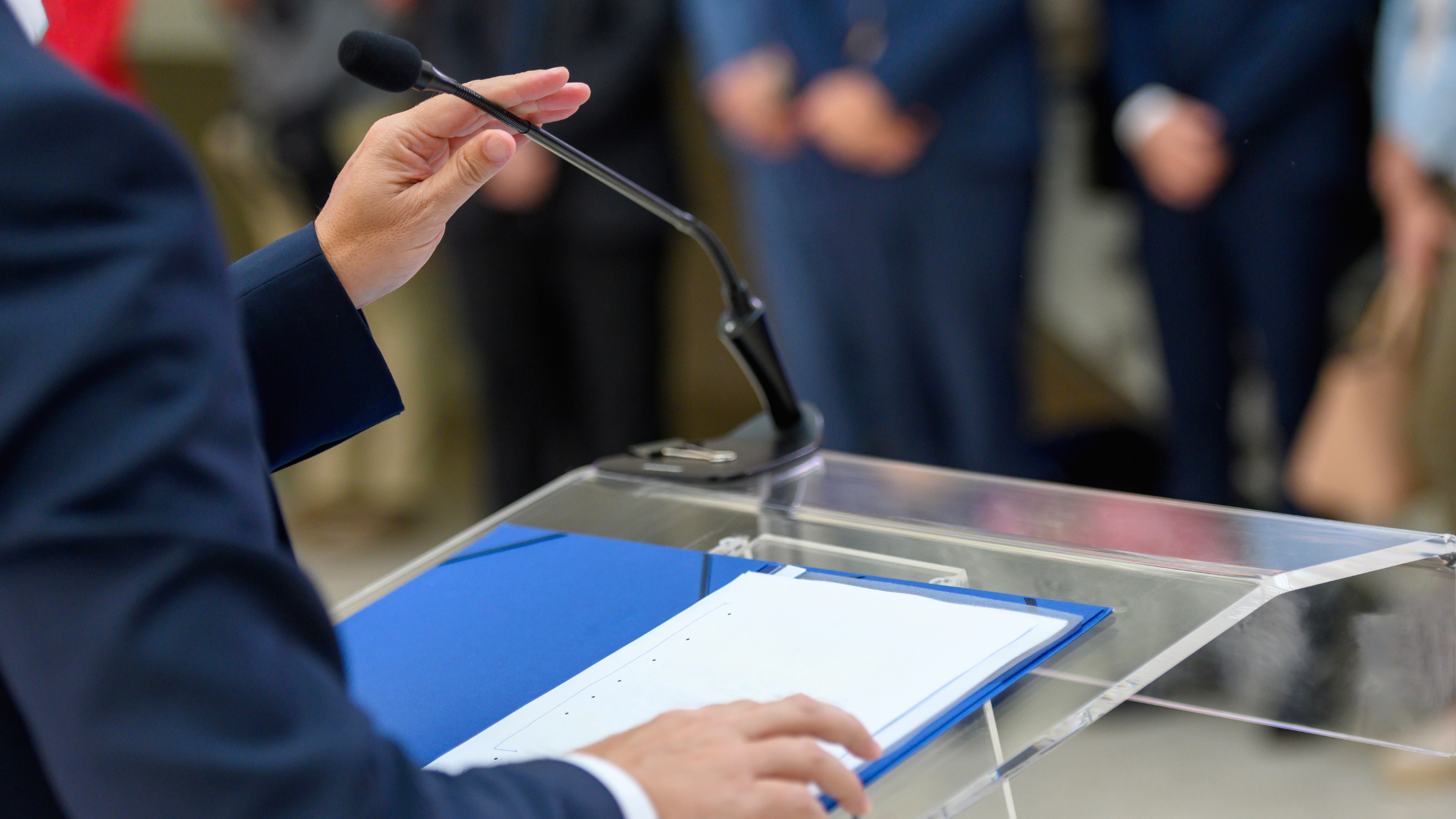 Speaker at a political meeting